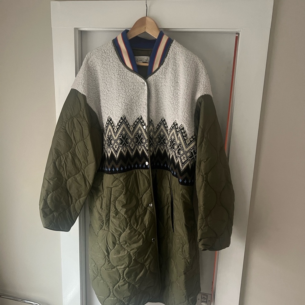 Quilted Nylon and Sherpa Jacket